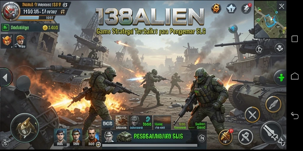 Tangkapan layar gameplay <strong>138ALIEN</strong> menampilkan pertempuran strategis yang intens.