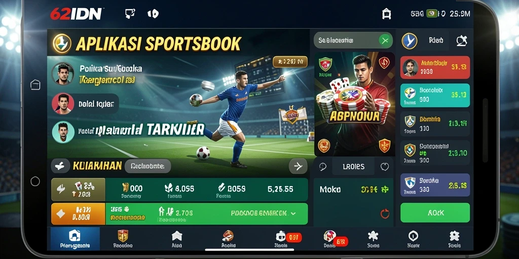 Tampilan menarik dari gameplay aplikasi Sportsbook 62IDN.