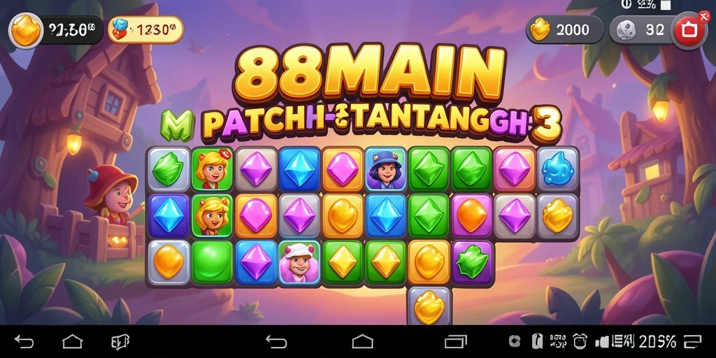 Tampilan gameplay 88MAIN yang penuh warna dan dinamis.
