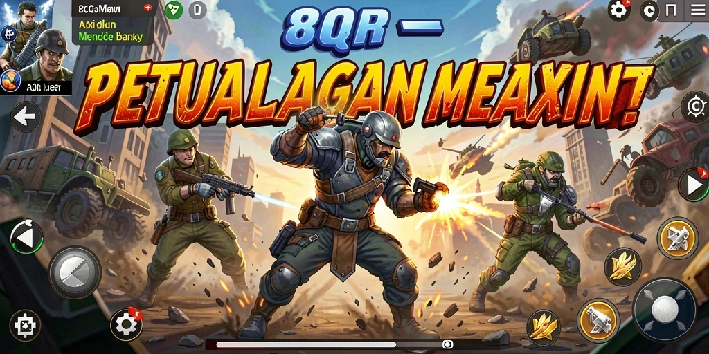 Tampilan penuh aksi dari gameplay 8QR yang mendebarkan.
