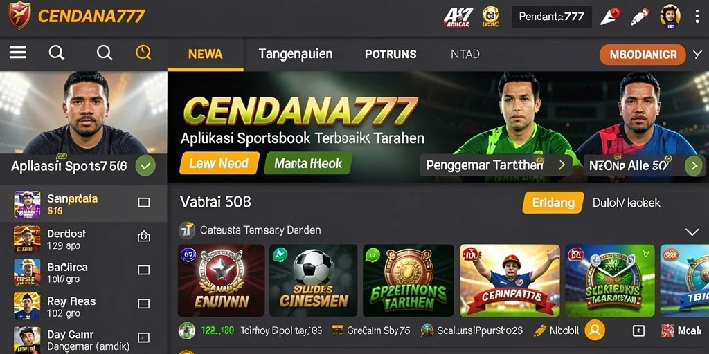 Screenshot CENDANA777 menampilkan antarmuka taruhan yang menarik untuk penggemar olahraga.