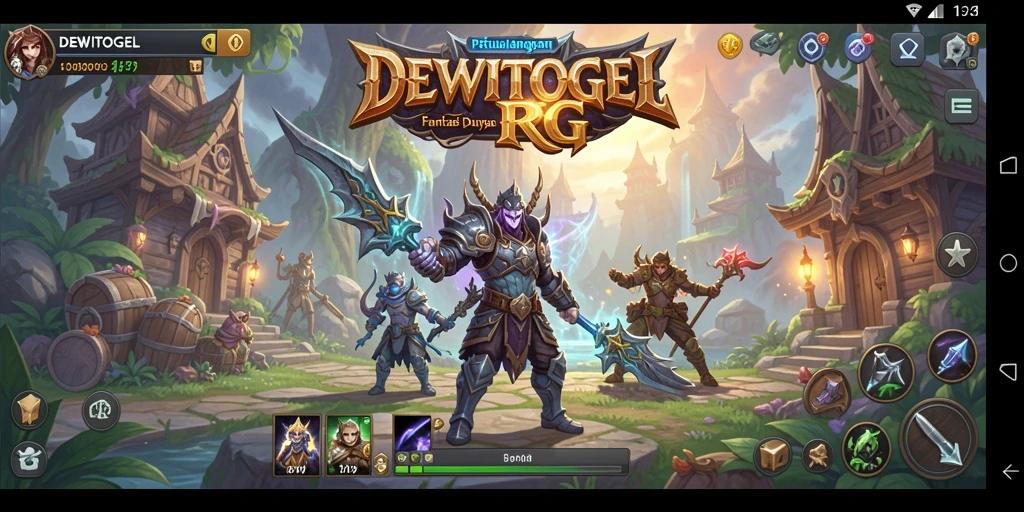 Tampilan gameplay DEWITOGEL yang menegangkan dan penuh aksi RPG.