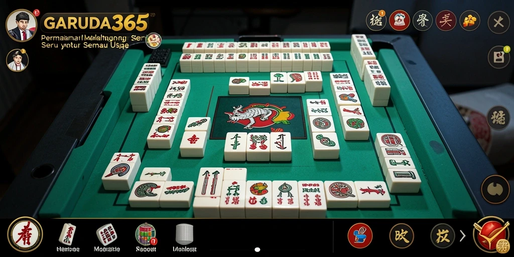 Tampilan gameplay GARUDA365 yang seru dan mengasyikkan dalam permainan Mahjong.