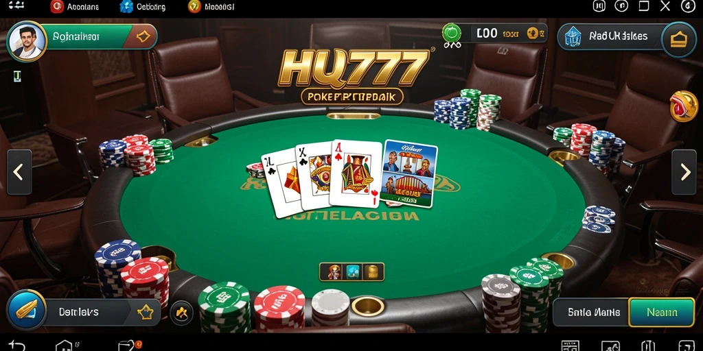 Tampilan gameplay HQ777 yang menegangkan dan seru.
