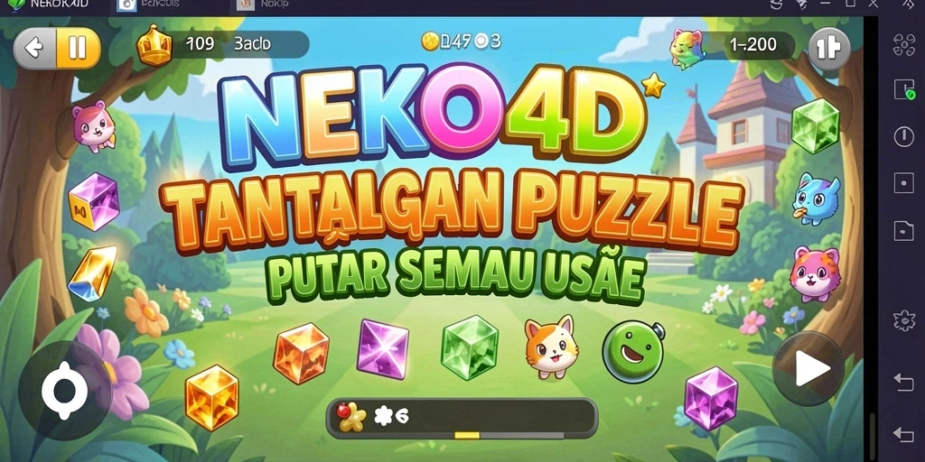 Tampilan gameplay NEKO4D yang penuh dengan teka-teki menantang.