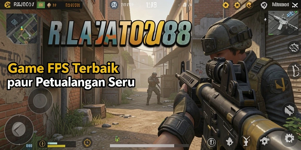 Tangkapan layar menampilkan aksi menembak seru dalam RAJATOTO88.