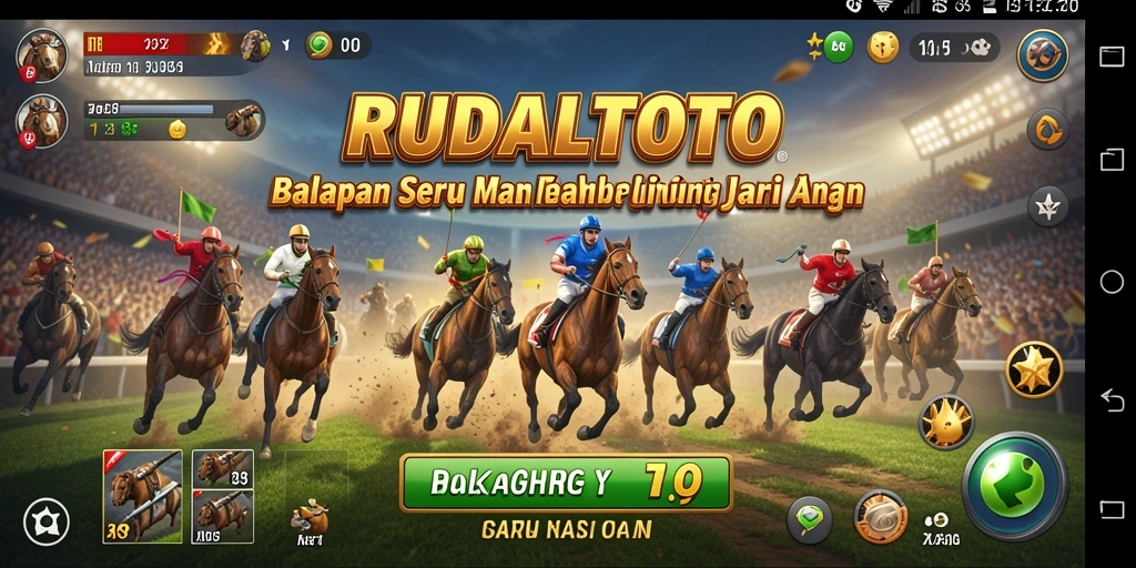 Tampilan gameplay RUDALTOTO yang mendebarkan dan penuh aksi balapan.