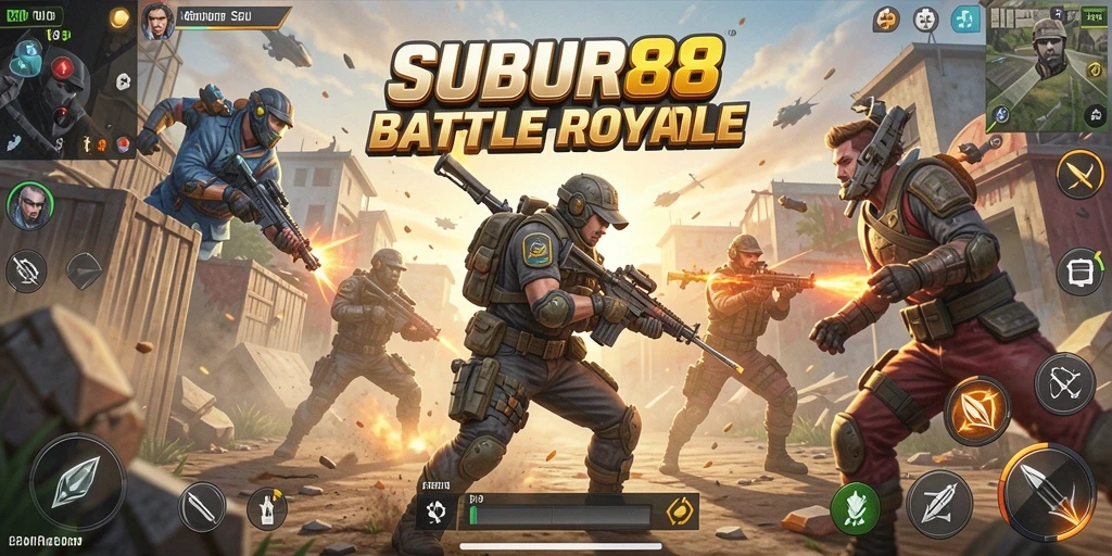 Gameplay mendebarkan dari SUBUR88 dengan aksi Battle Royale.