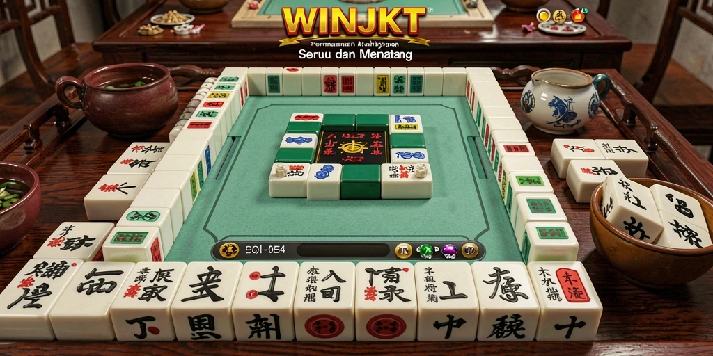 Screenshot gameplay WINJKT dengan tampilan ubin Mahjong yang menarik.